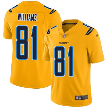 Los Angeles Chargers NFL Football Mike Williams Gold Jersey Youth Limited  #81 Inverted Legend->los angeles chargers->NFL Jersey